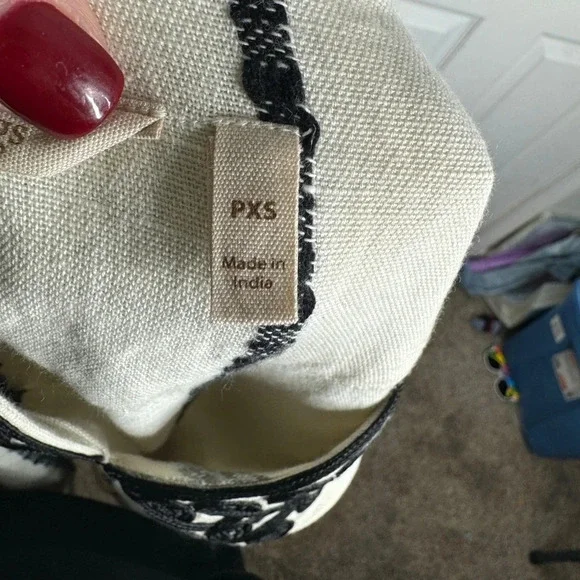 SOFT SURROUNDINGS Coco De Mer Cotton Striped Embroidered Dress Size Petite‎ XS - Picture 4 of 7